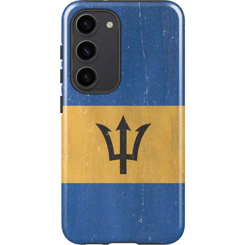 Barbados Flag Distressed Galaxy S23 Pro Case
